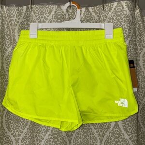 NWT//The North Face Women's Neon Yellow Shorts